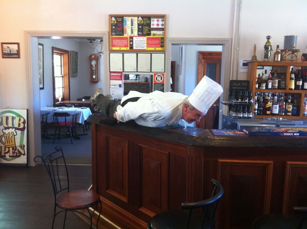 Our Chef having a bit of fun -- Planking