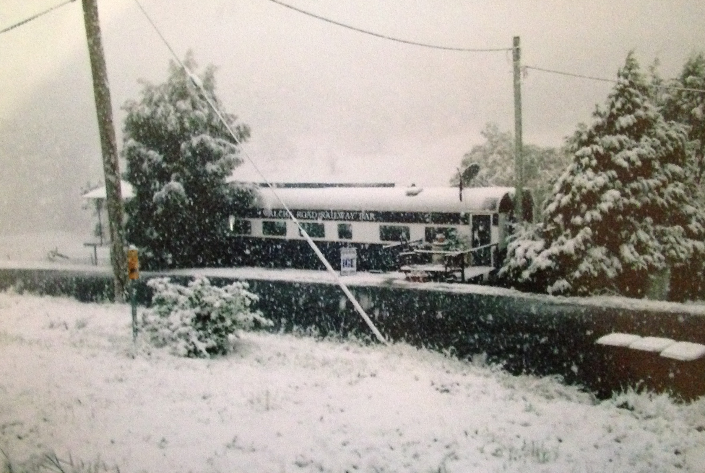 Train in snow